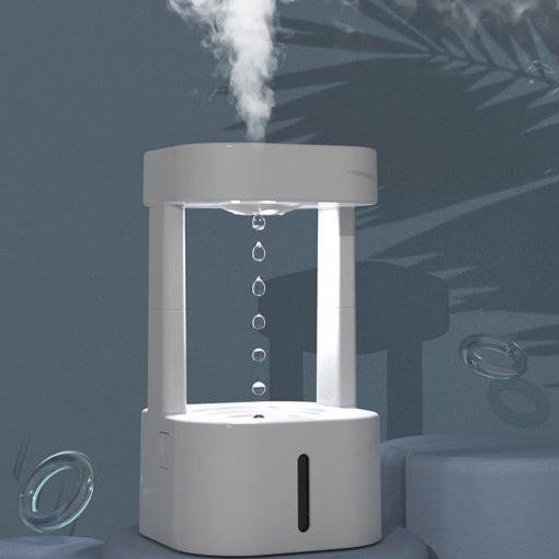 2-i-1 Skrivbordslampa Luftfuktare Regnmoln Aromaterapi Eterisk Olja Zen Diffuser &amp; Regnande Moln Nattlampa Svamp Lampa