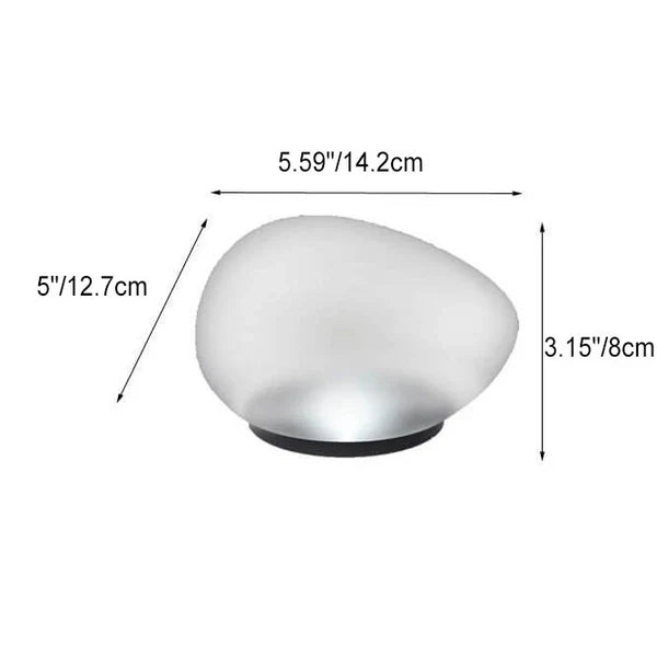 Solar Pebble ABS Sandblästrad LED Utomhus Landskapsglas Lampa