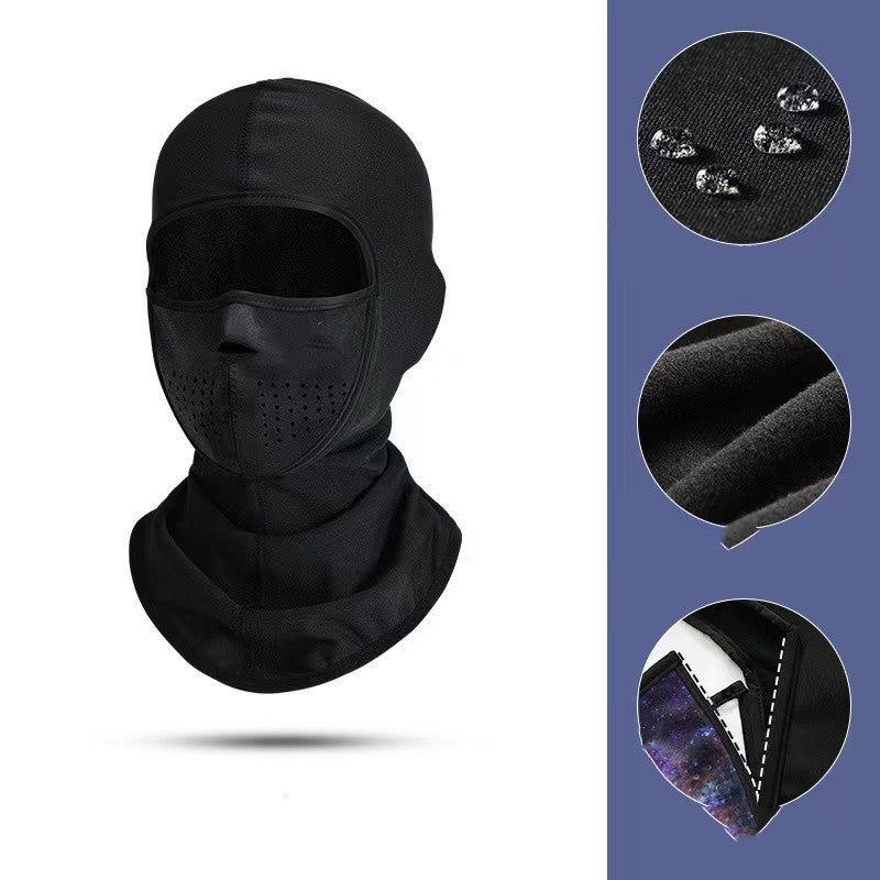 Skidmask för ansiktet med halsskydd, varm och vindtät