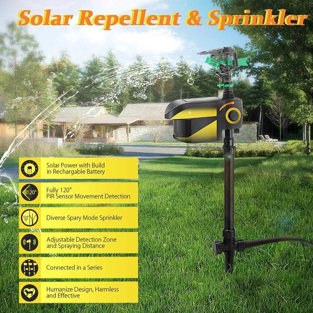 Rörelseaktiverad Sprinkler för Älg Solenergidriven - Bli av med Älgar