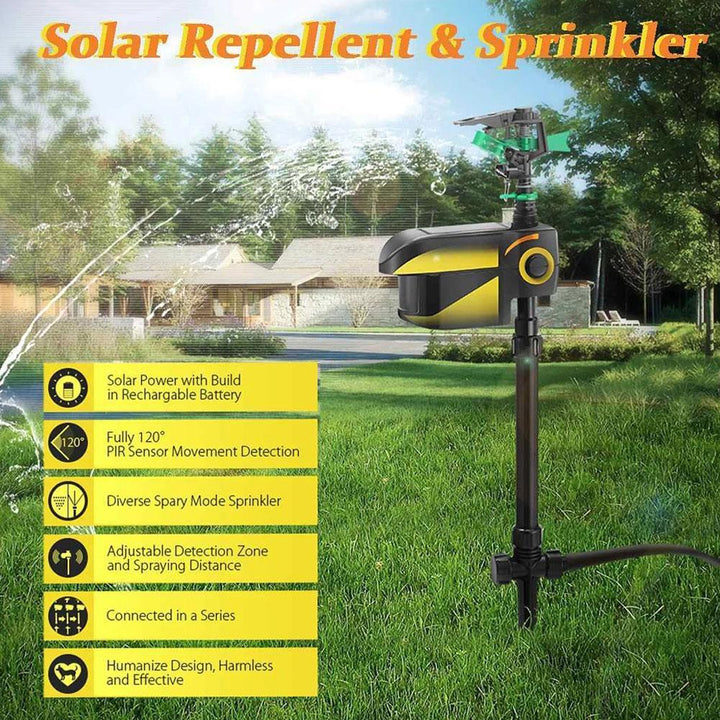 Rörelseaktiverad Sprinkler för Älg Solenergidriven - Bli av med Älgar