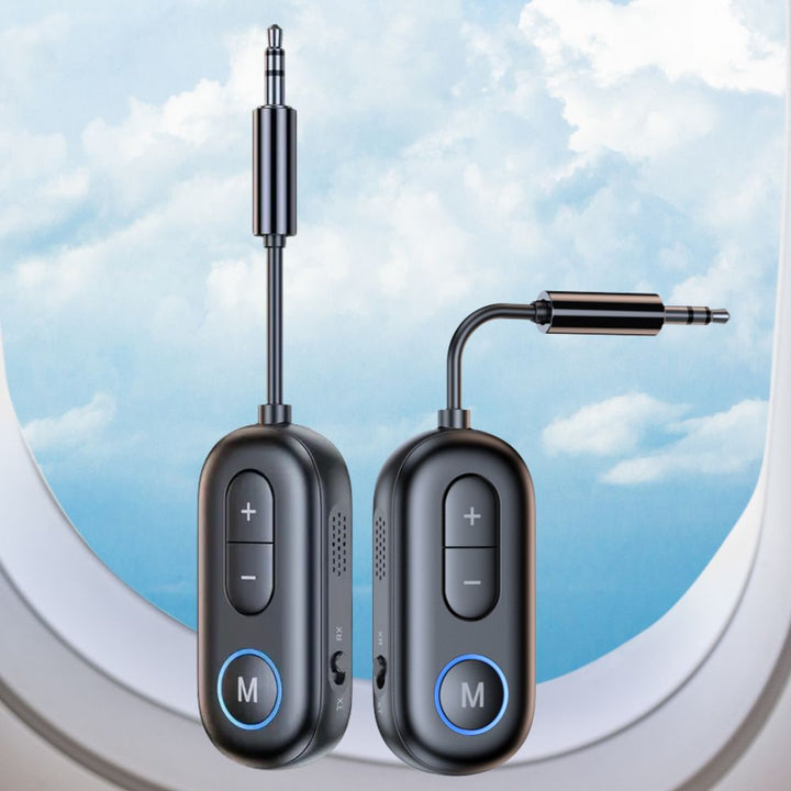 Trådlös Bluetooth 5.4 Ljudsändare Mottagare Flygplansadapter med Mikrofon