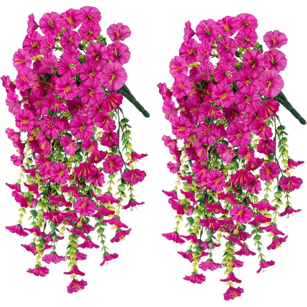 UV-beständig konstgjord Morgonärtskocka Blomma Hängande Dekor