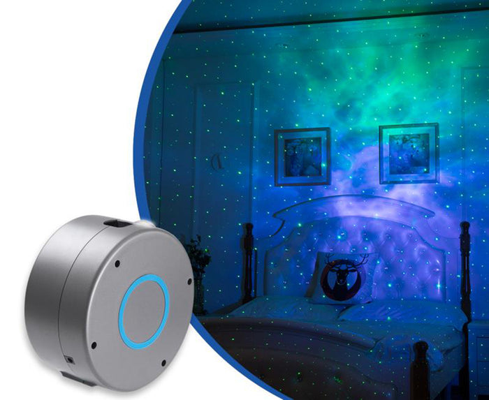 Bravik Roterande galaxprojektor med 7 färger och fjärrkontroll