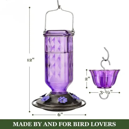 24oz läckagesäker glas kolibri matare