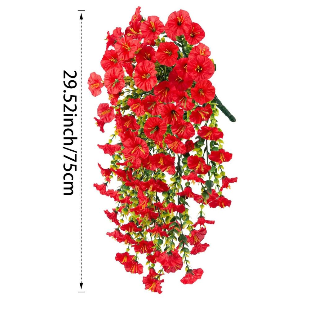 UV-beständig konstgjord Morgonärtskocka Blomma Hängande Dekor
