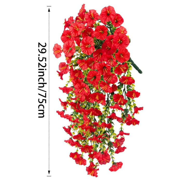 UV-beständig konstgjord Morgonärtskocka Blomma Hängande Dekor