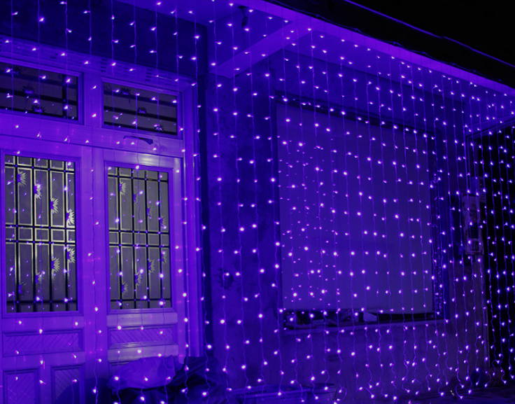 LED-ljusgardin 3 × 3 m med 304 lampor