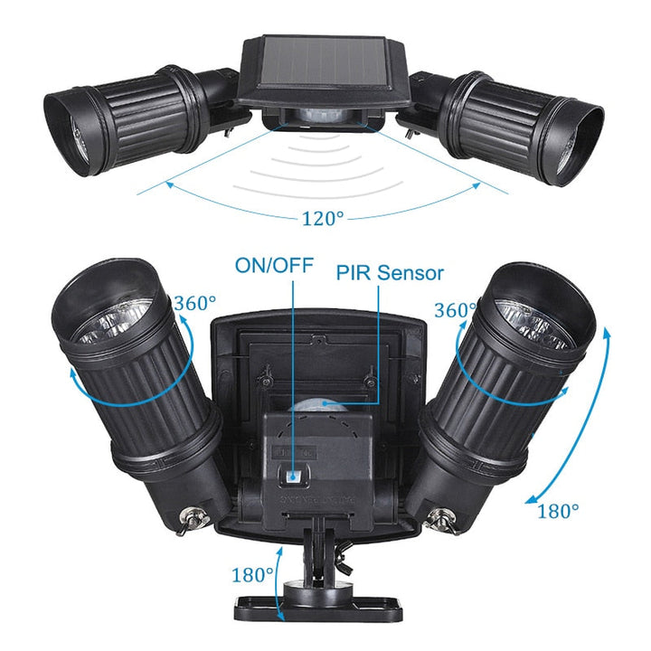 Superljusa utomhus rörelsesensor solenergi LED-lampor