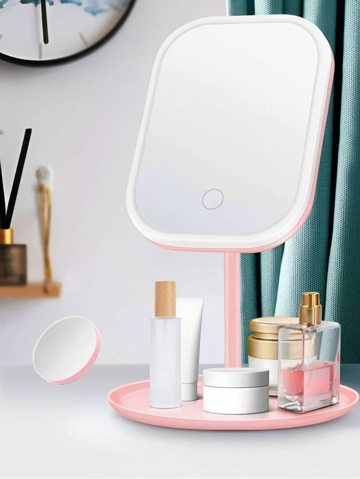 Bärbar Makeup Spegel med Ljus