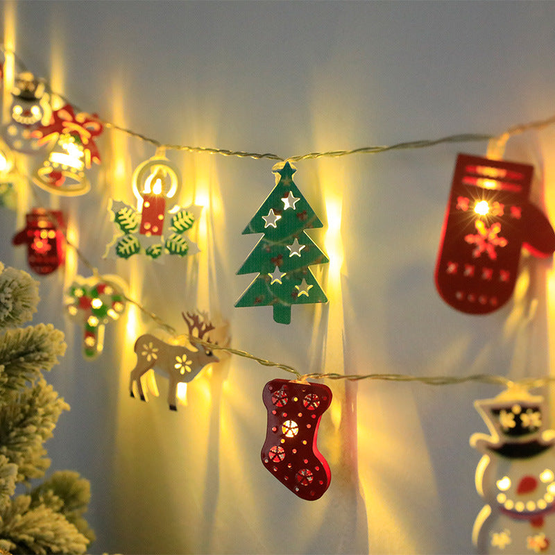 Ljusslinga med julmotiv – tomte, ren eller snögubbe, batteri/USB