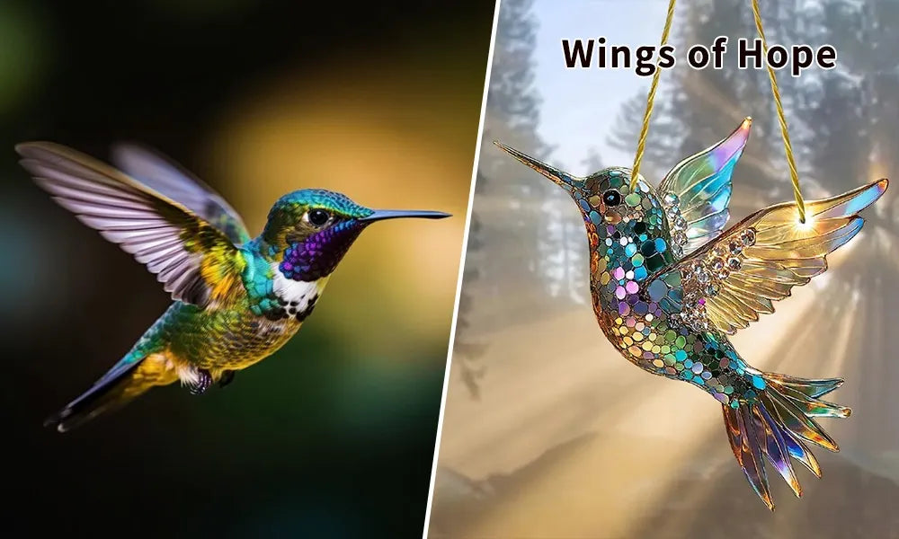 Kolibrins solfångare Färgglad fönsterhängare