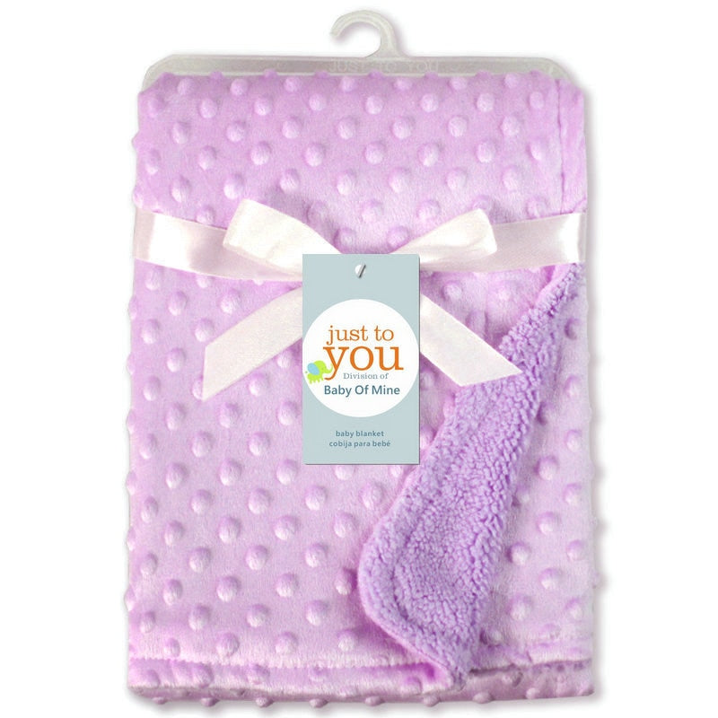 Prickig babyfilt i minky och fleece