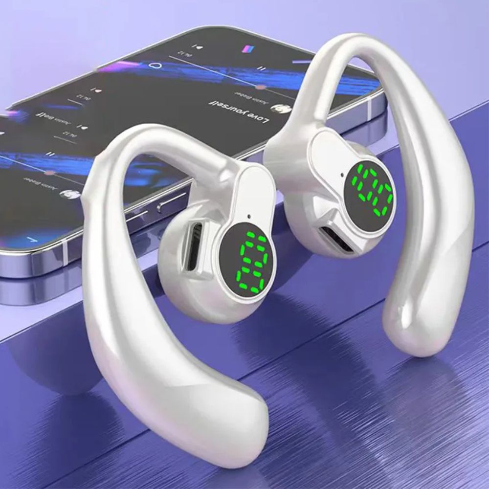 Trådlösa brusreducerande Bluetooth öronkrok hörlurar
