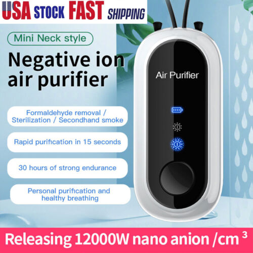 Personlig Mini Luftrenare Halsband | Bärbar Luftrenare med USB-laddning