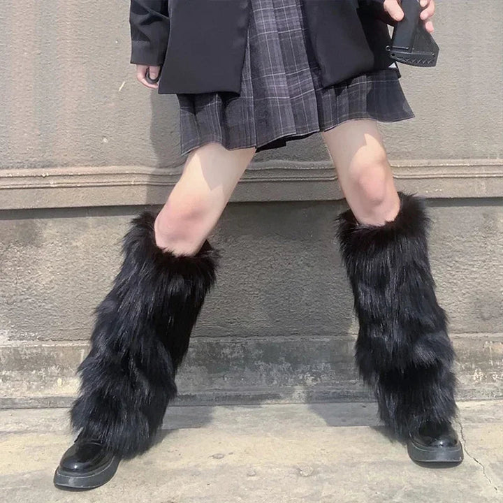 Vinter Faux Fur Benvärmare Stövlar Täcke