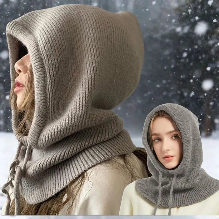 Stickad Huva Balaclava Hatt Halsvärmare