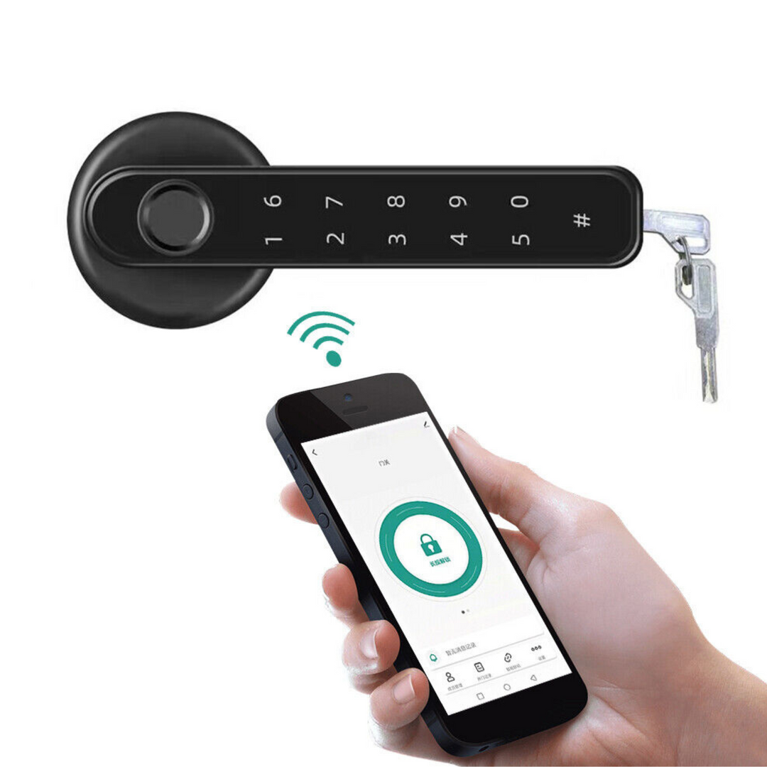 Smart Elektronisk Mobilapp Kontrollerad Bluetooth Fingeravtryck Dörrlås