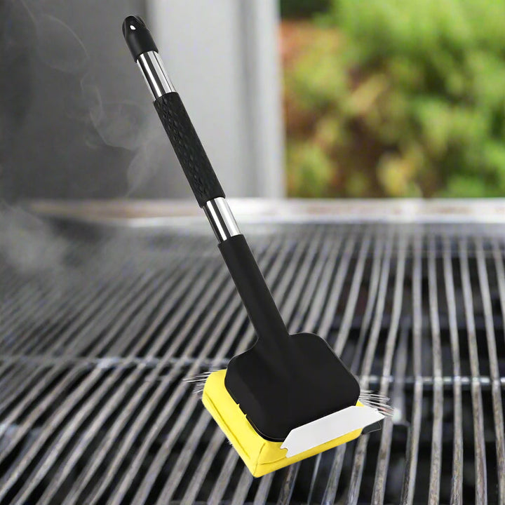 Grillborste med ångrengöring och skrapa