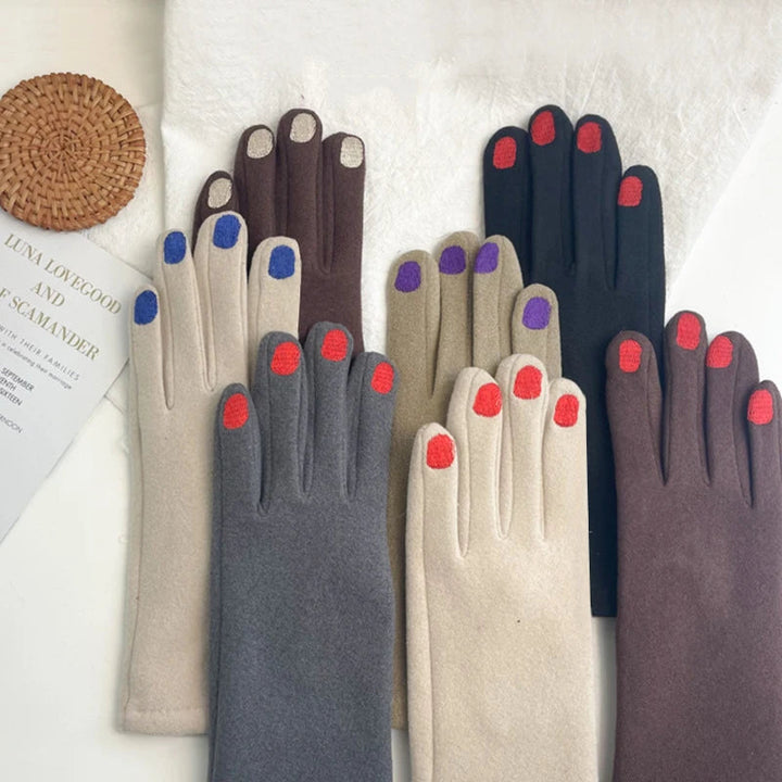 Touch Screen Vinterhandskar med Nagellack Design