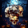 Hängande Skelett Huvud Halloween Skalle Dekoration