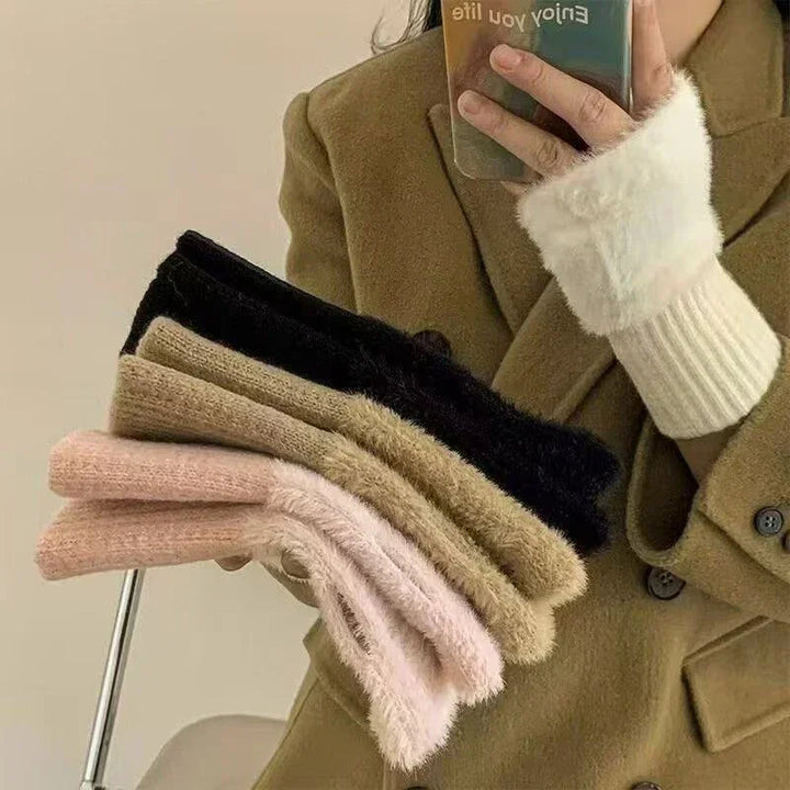 Plush Cozy Fingervantar för Damer