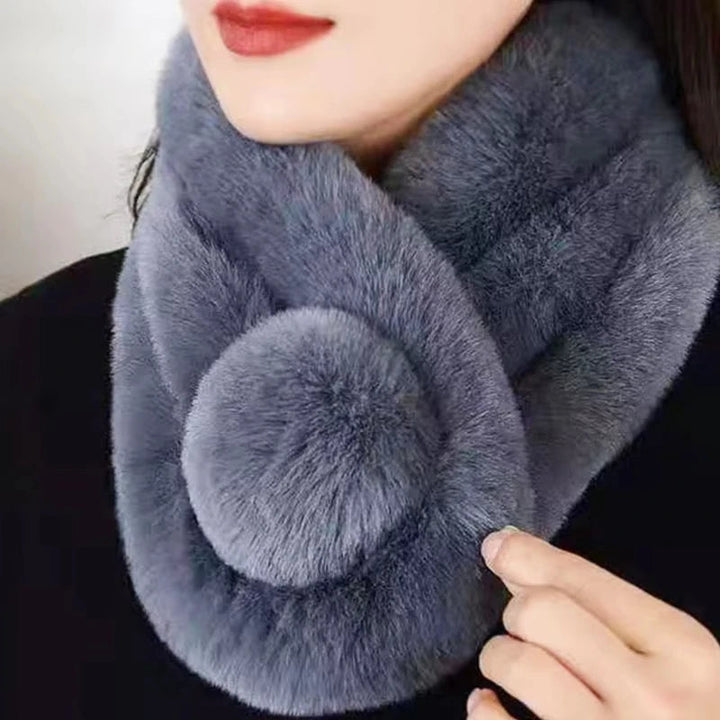 Plush Faux Fur Vinterhalsduk