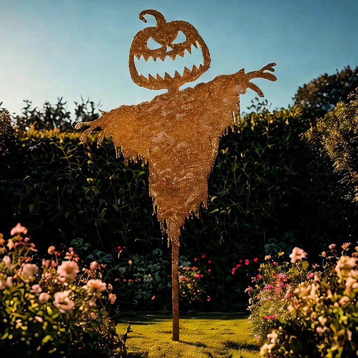 Rustik Skrämmande Pumpa Skärrgårdsdekoration för Halloween
