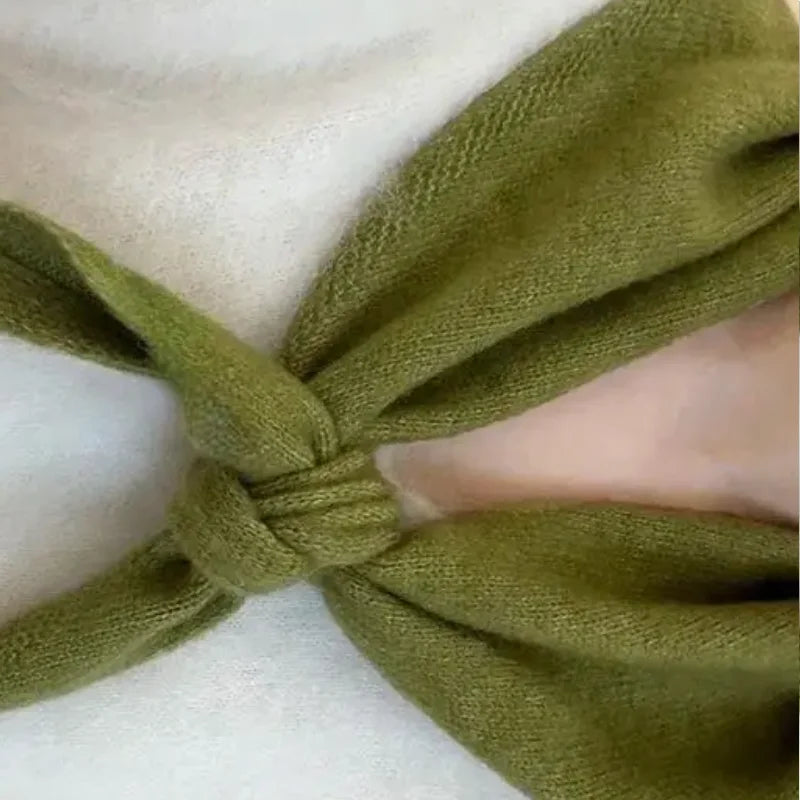 Koreansk stil stickad scarf för vinter kvinnor