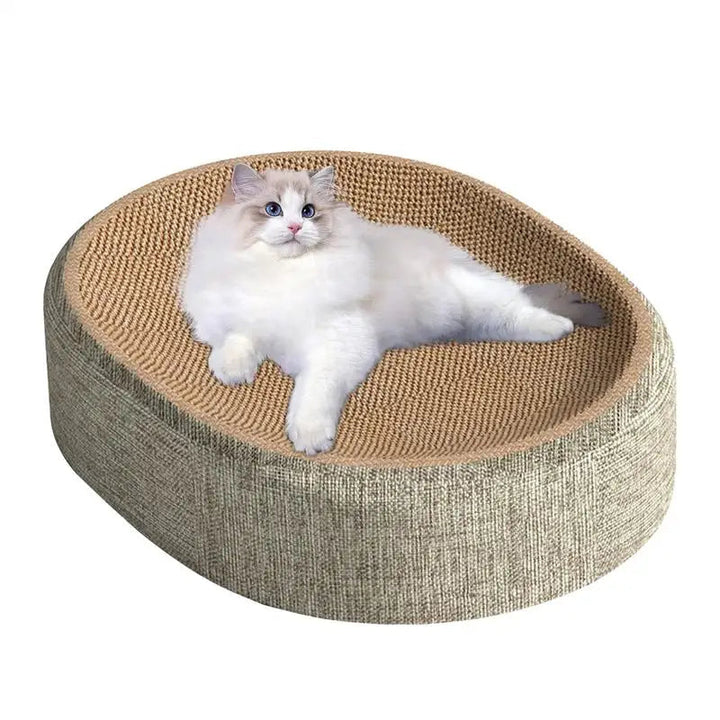 Oval Sisal 2 i 1 Katt Klösbädd