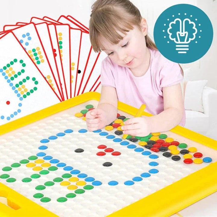 Stort Magnetiskt Ritblock för Barn Montessori Magnetiska Prickar Tavla