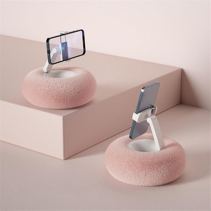 Fuzzy Kudde Telefonhållare med Snackskål