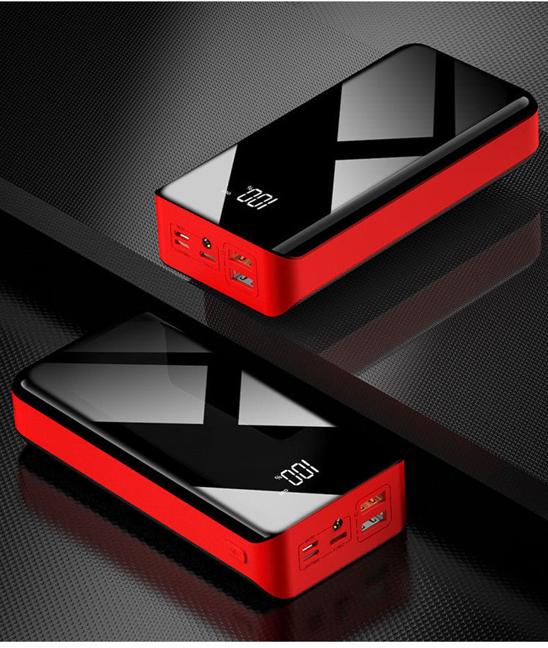 Svart powerbank med LCD-display