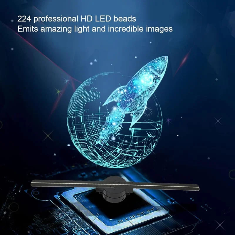 3D Hologram LED Fläkt Projektor