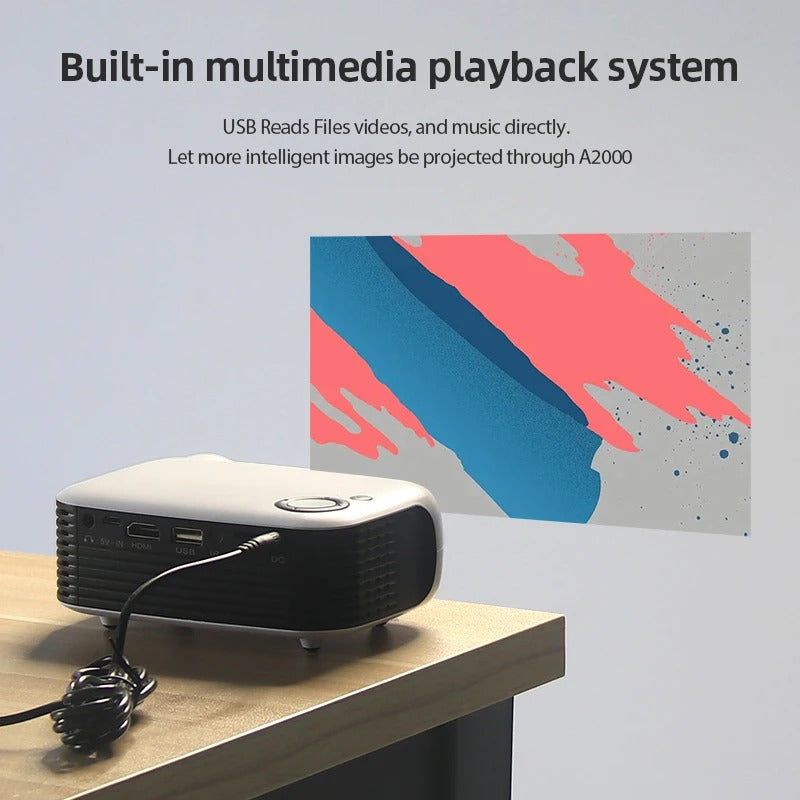 HD Mini Pocket Bärbar Projektor