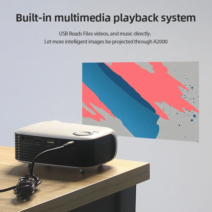 HD Mini Pocket Bärbar Projektor