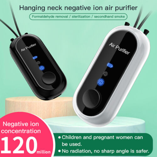 Personlig Mini Luftrenare Halsband | Bärbar Luftrenare med USB-laddning