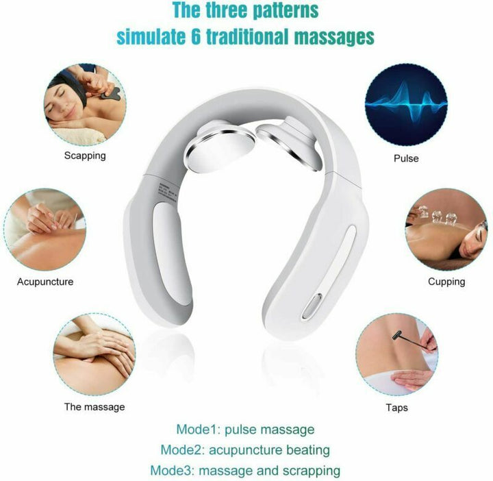 Pulserande &amp; Värme Intelligent Nackmassagerare