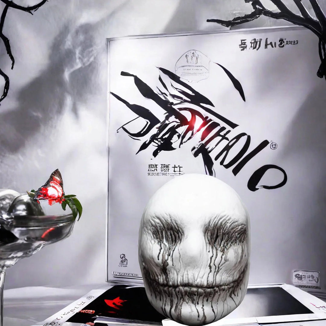 Realistisk Halloween Skallemask Läskig Spökuppsättning Rekvisita