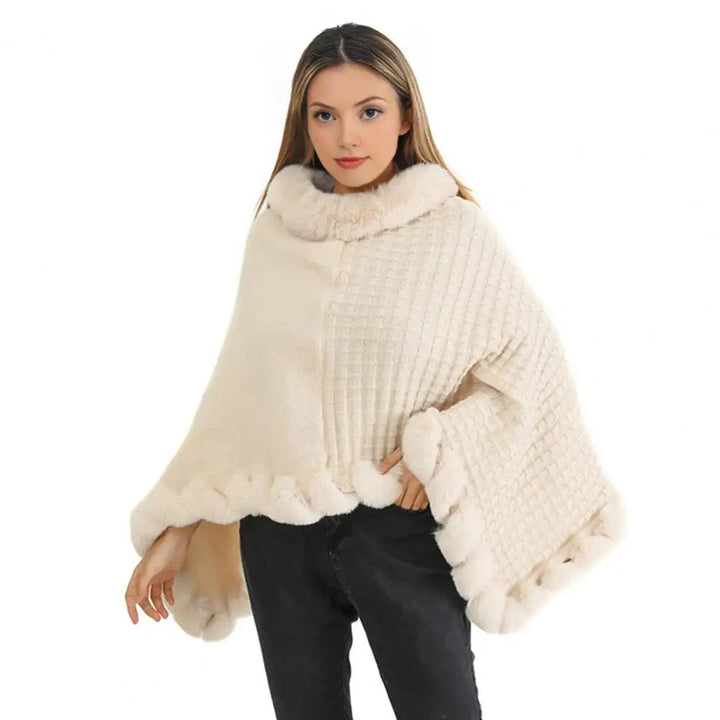 Faux Fur Sjalar Cloak för Kvinnor