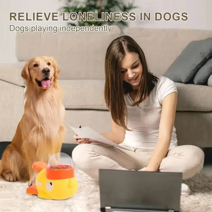 Interaktiv Tecknad Anka Hund Pusselmatare