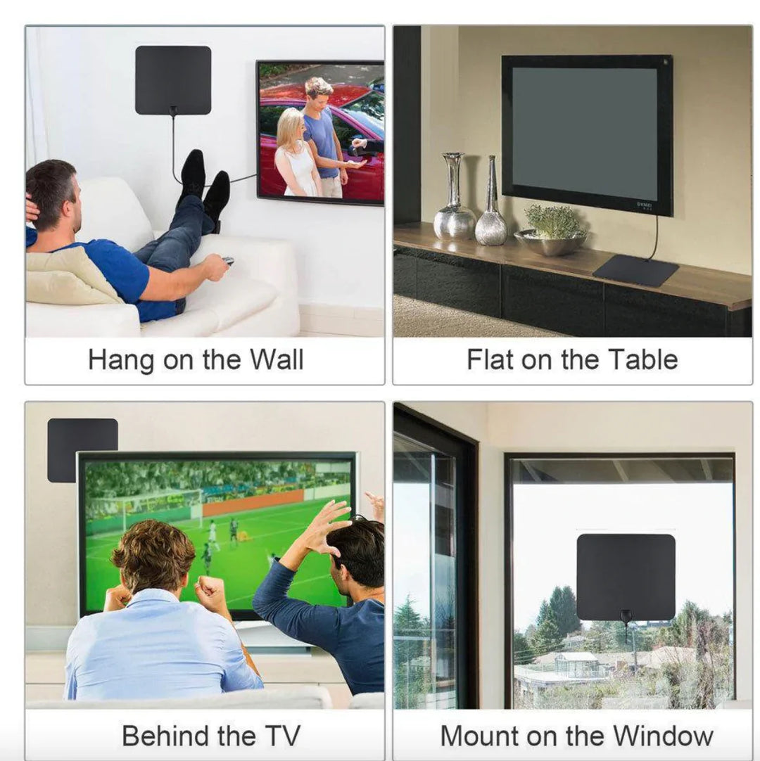 300 Miles Inomhus Digital Förstärkt HDTV Antenn Med Signal Förstärkare