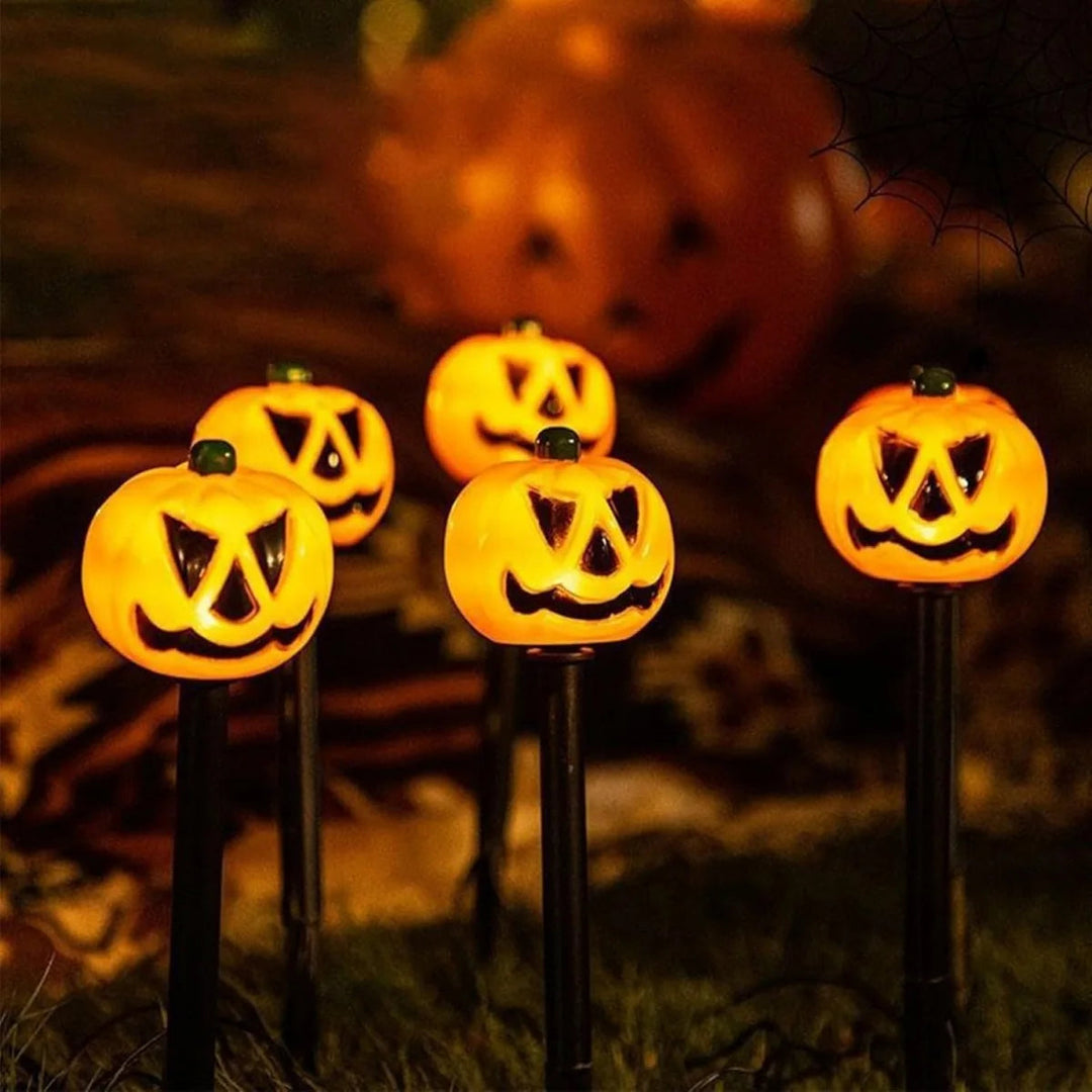 Upplyst Halloween Pumpa och Spöke Soldekorset