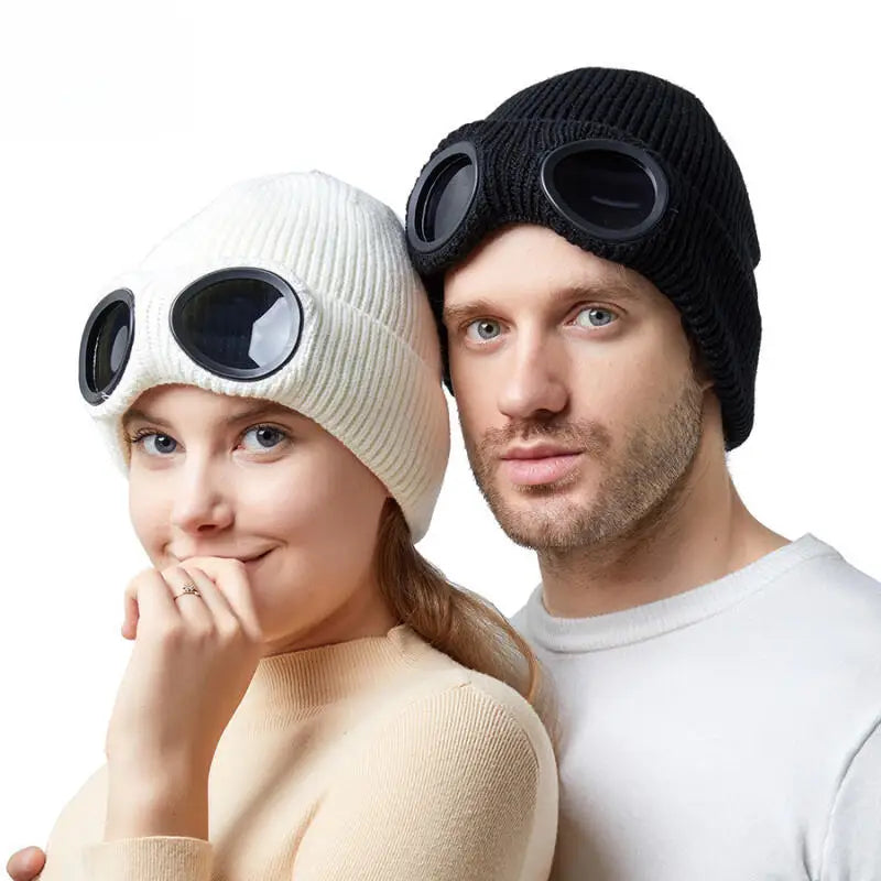 Unisex Skidglasögon Vintermössa Stickad Beanie