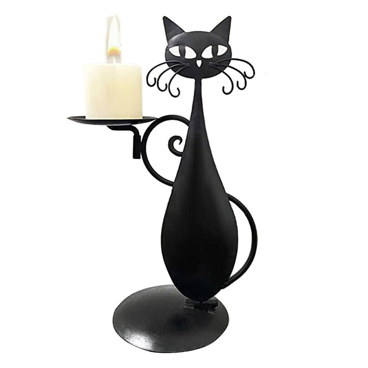 Svart Katt Ljusställ
