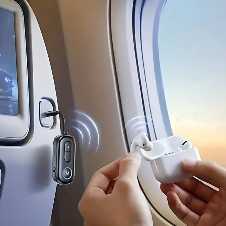 Trådlös Bluetooth 5.4 Ljudsändare Mottagare Flygplansadapter med Mikrofon
