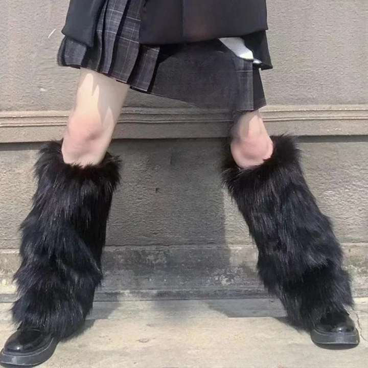 Vinter Faux Fur Benvärmare Stövlar Täcke