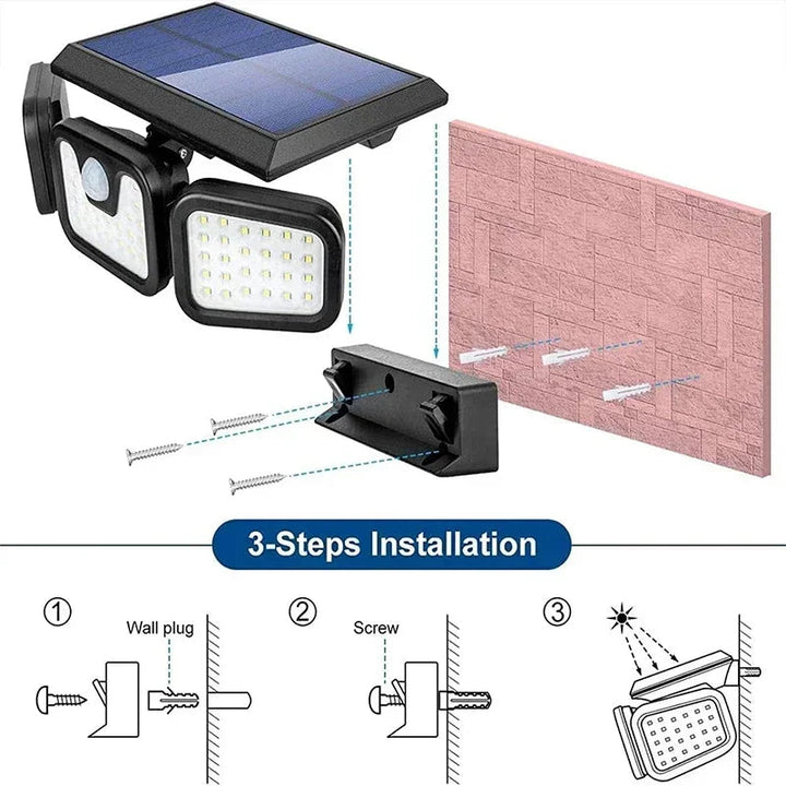 Rörelsesensor Solarlampa för Utomhusbruk