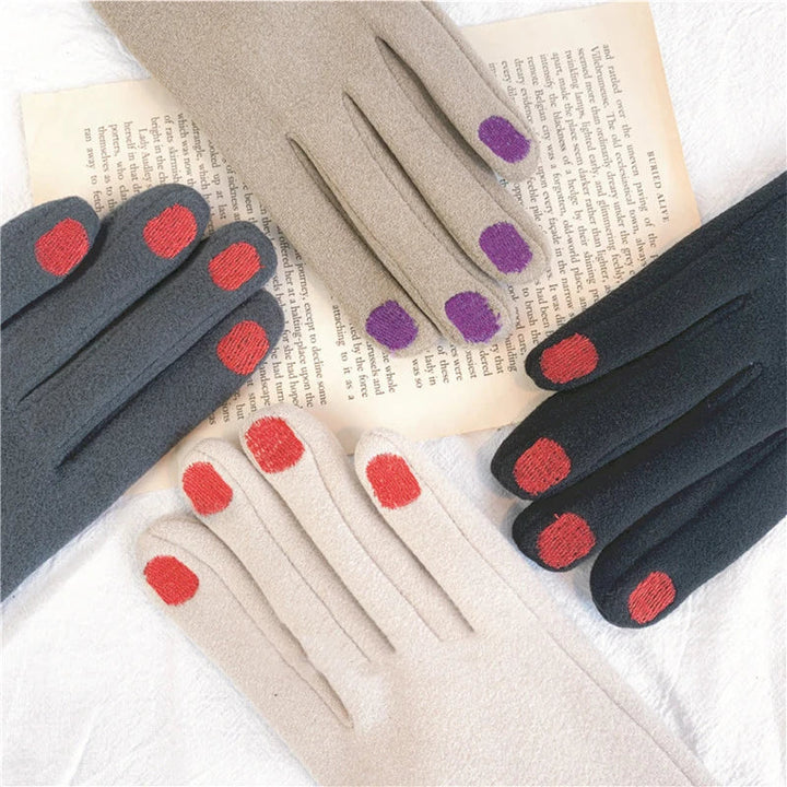 Touch Screen Vinterhandskar med Nagellack Design