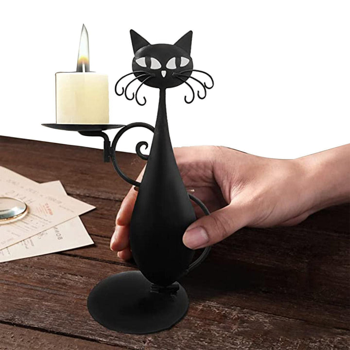 Svart Katt Ljusställ